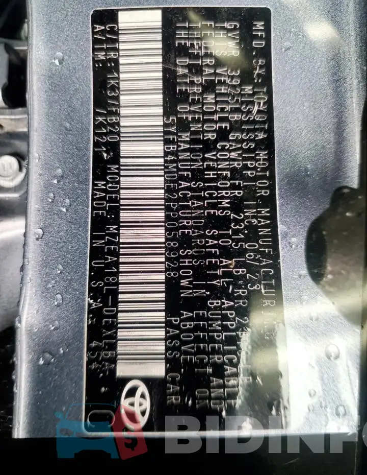 5YFB4MDE2PP058928 Photo# 12