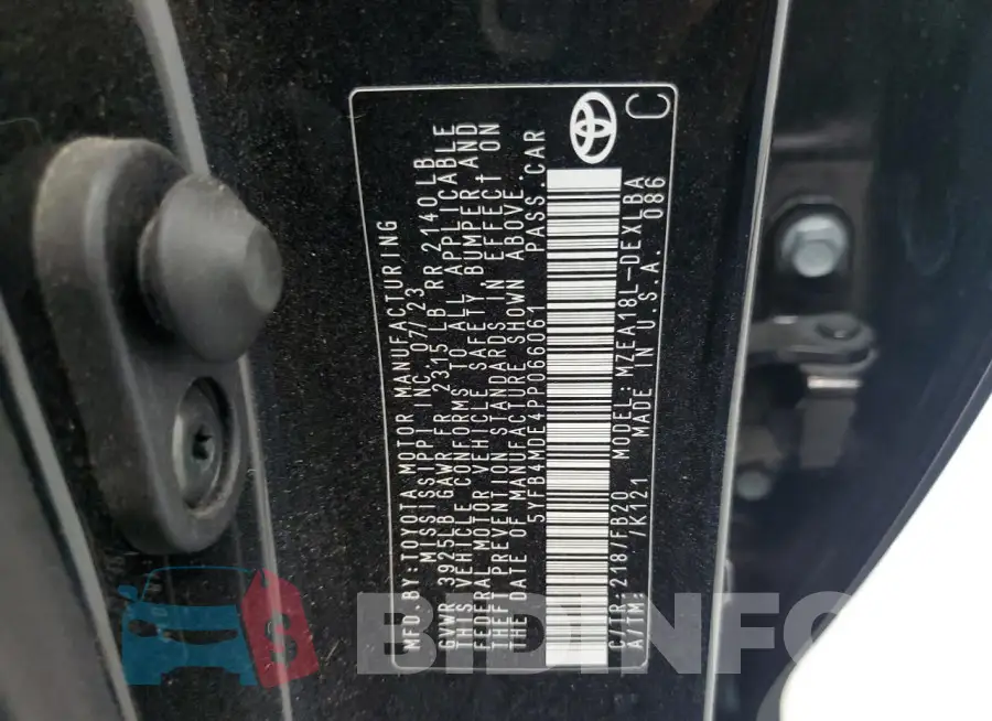 5YFB4MDE4PP066061 Photo# 12