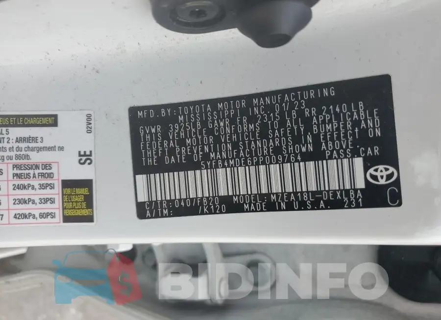 5YFB4MDE6PP009764 Photo# 12