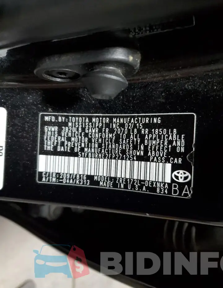 5YFBURHE2FP271254 Photo# 12