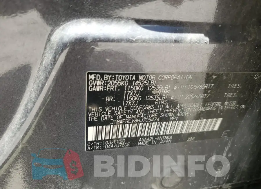 JTMWFREV8HJ705474 Photo# 12
