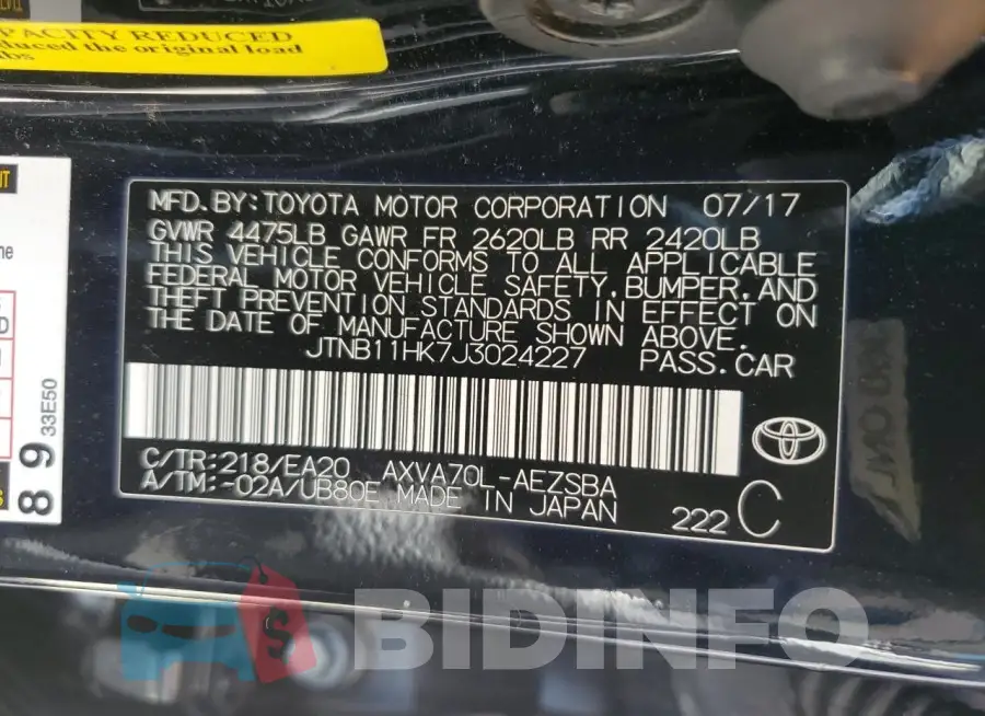 JTNB11HK7J3024227 Photo# 12
