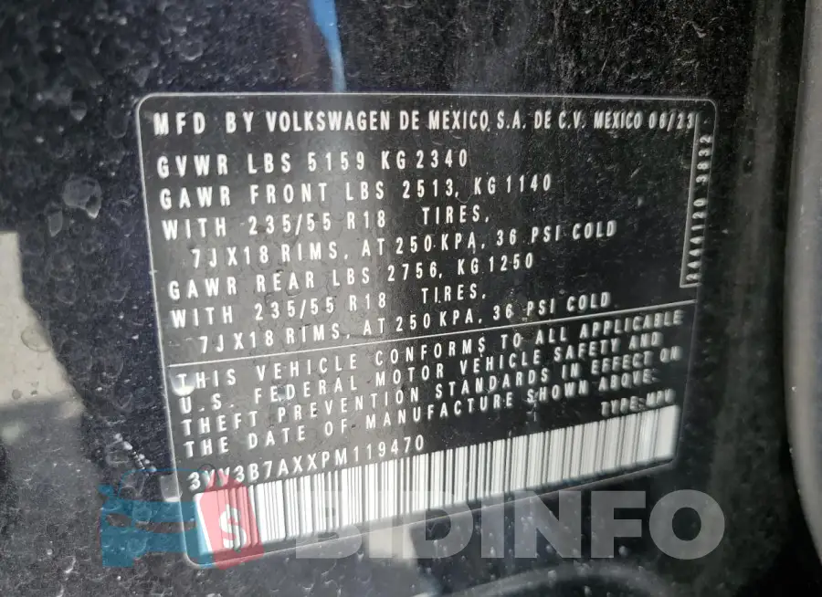 3VV3B7AXXPM119470 Photo# 13