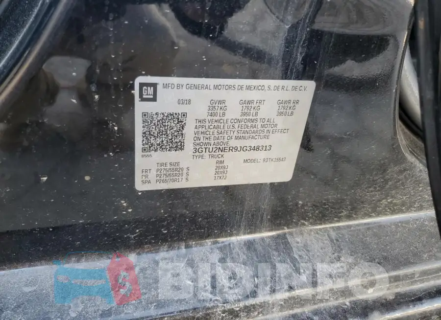 3GTU2NER9JG348313 Photo# 12
