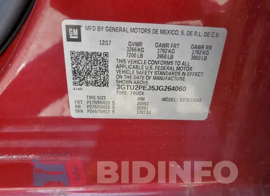3GTU2PEJ5JG264060 Photo# 12
