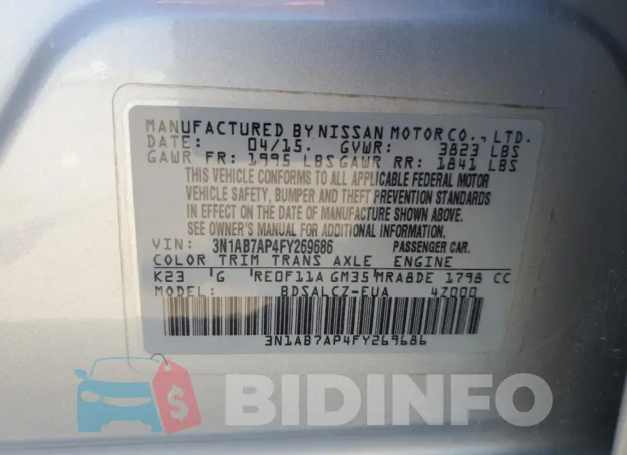 3N1AB7AP4FY269686 Photo# 12