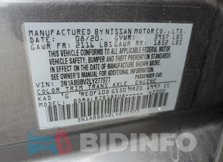 3N1AB8BV2LY277977 Photo# 12