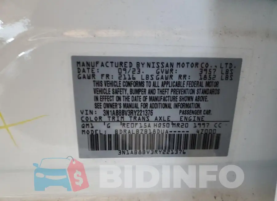 3N1AB8BV3RY221376 Photo# 12