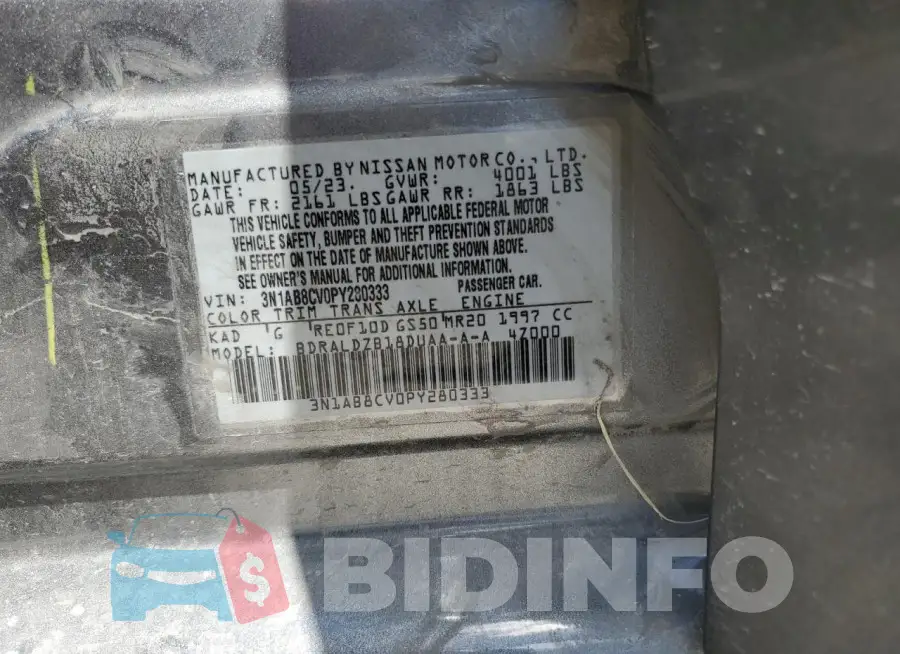 3N1AB8CV0PY280333 Photo# 12