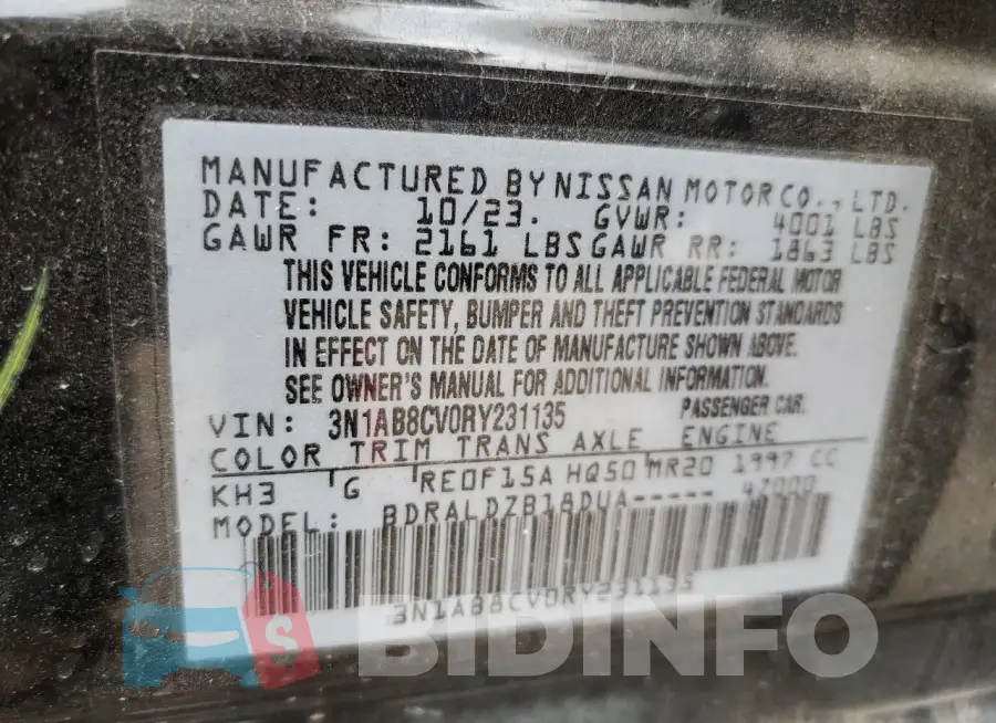 3N1AB8CV0RY231135 Photo# 12