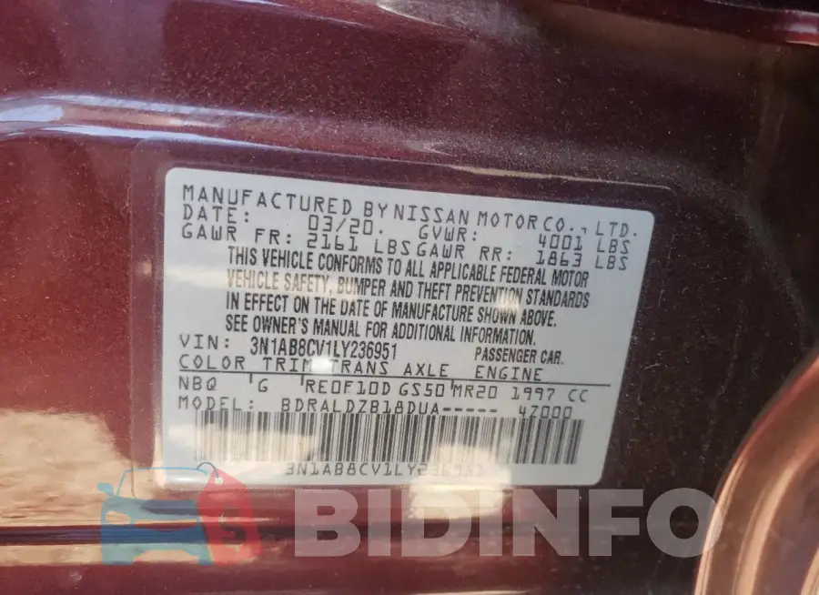 3N1AB8CV1LY236951 Photo# 12