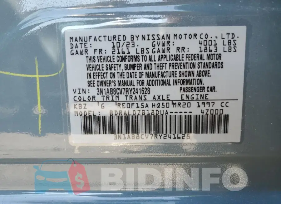 3N1AB8CV7RY241628 Photo# 12