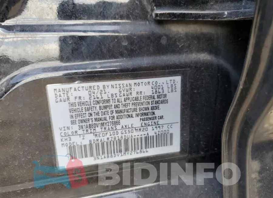 3N1AB8DV1MY276866 Photo# 12