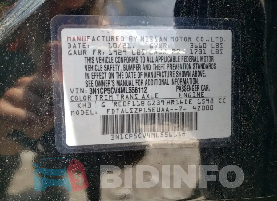 3N1CP5CV4ML556112 Photo# 13