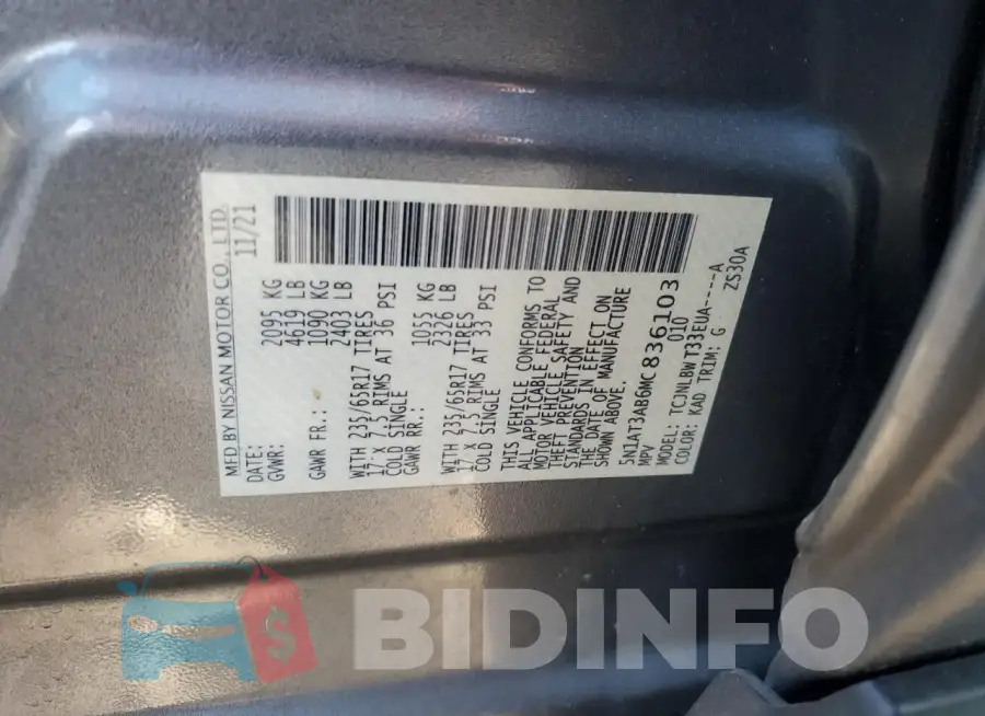 5N1AT3AB6MC836103 Photo# 12