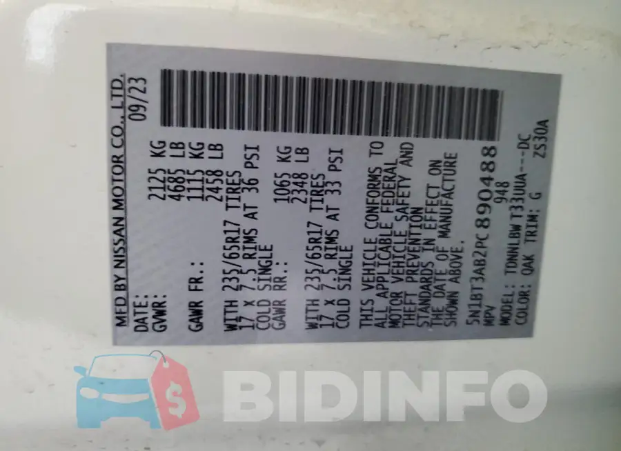 5N1BT3AB2PC890488 Photo# 14