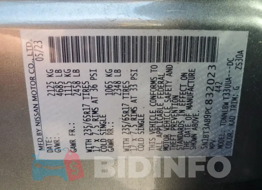 5N1BT3AB9PC832023 Photo# 13