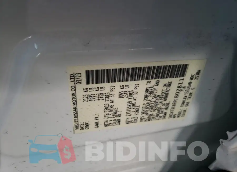 5N1BT3CB9PC802811 Photo# 14