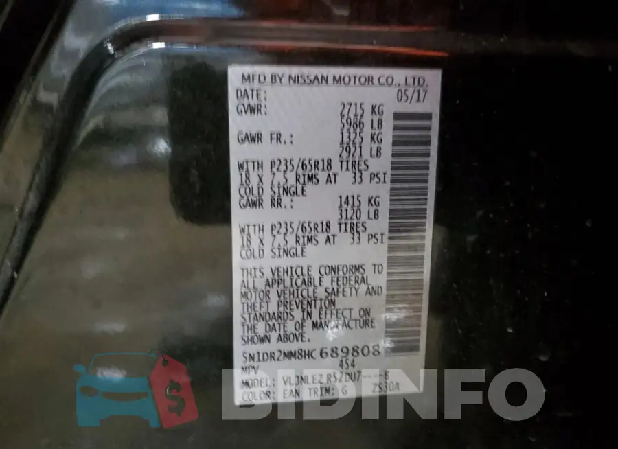 5N1DR2MM8HC689808 Photo# 13