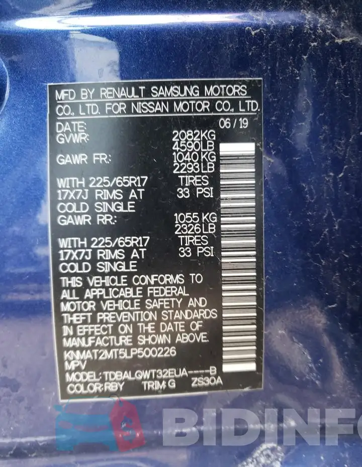 KNMAT2MT5LP500226 Photo# 13