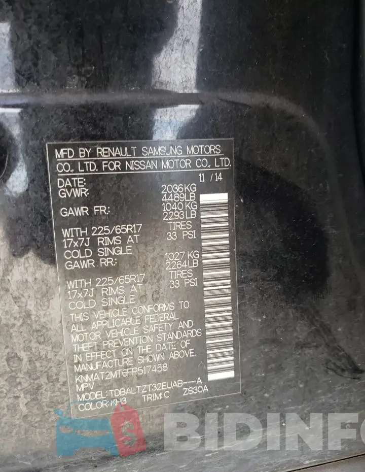 KNMAT2MT6FP517458 Photo# 13