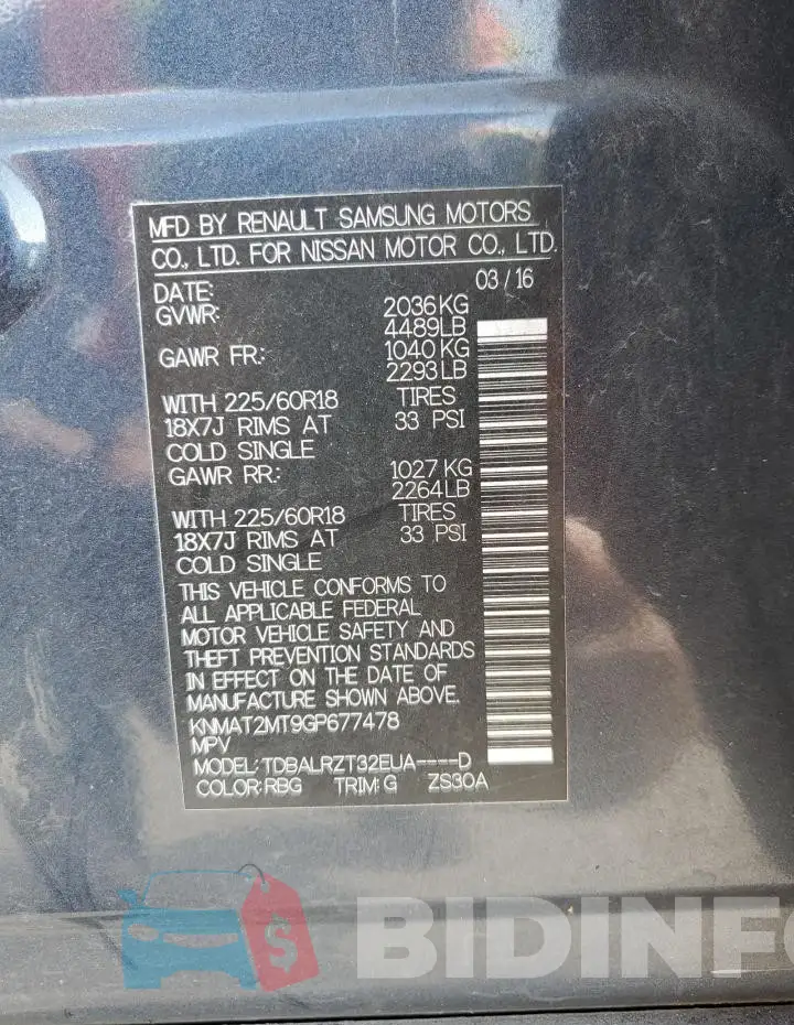 KNMAT2MT9GP677478 Photo# 13