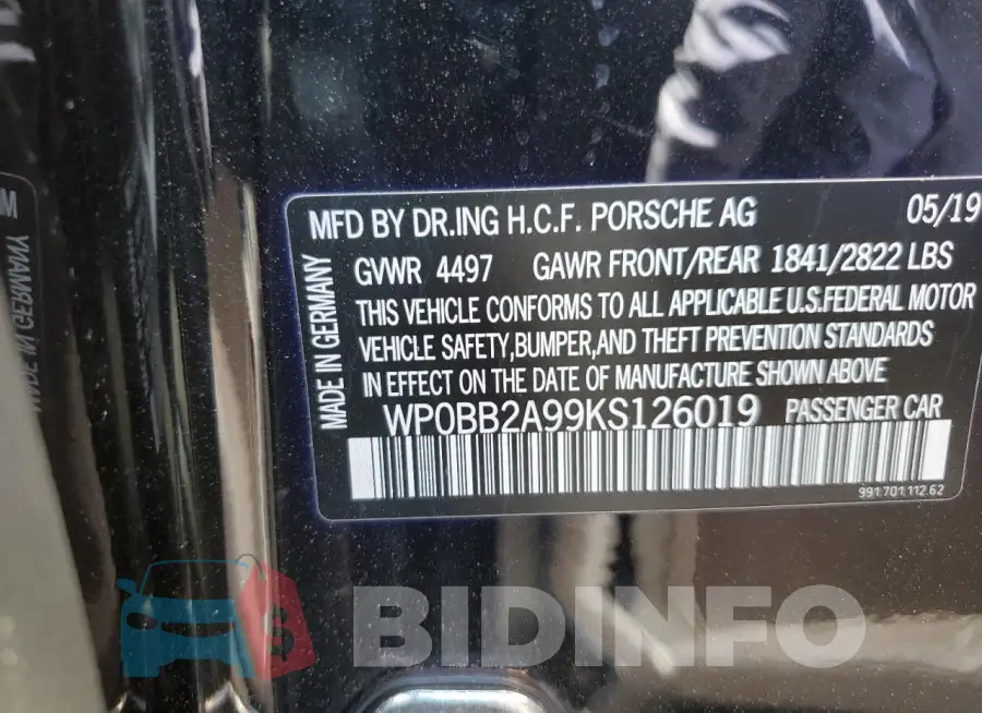 WP0BB2A99KS126019 Photo# 13