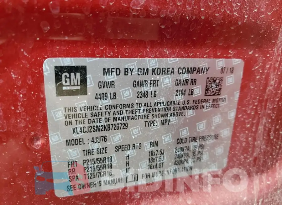 KL4CJ2SM2KB720729 Photo# 13