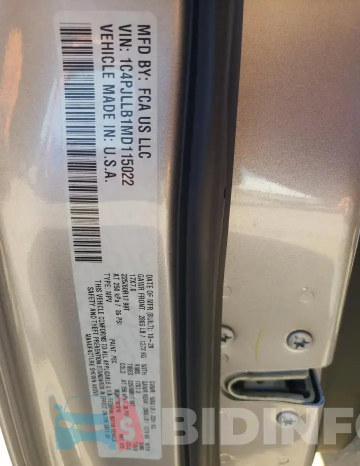 1C4PJLLB1MD115022 Photo# 12