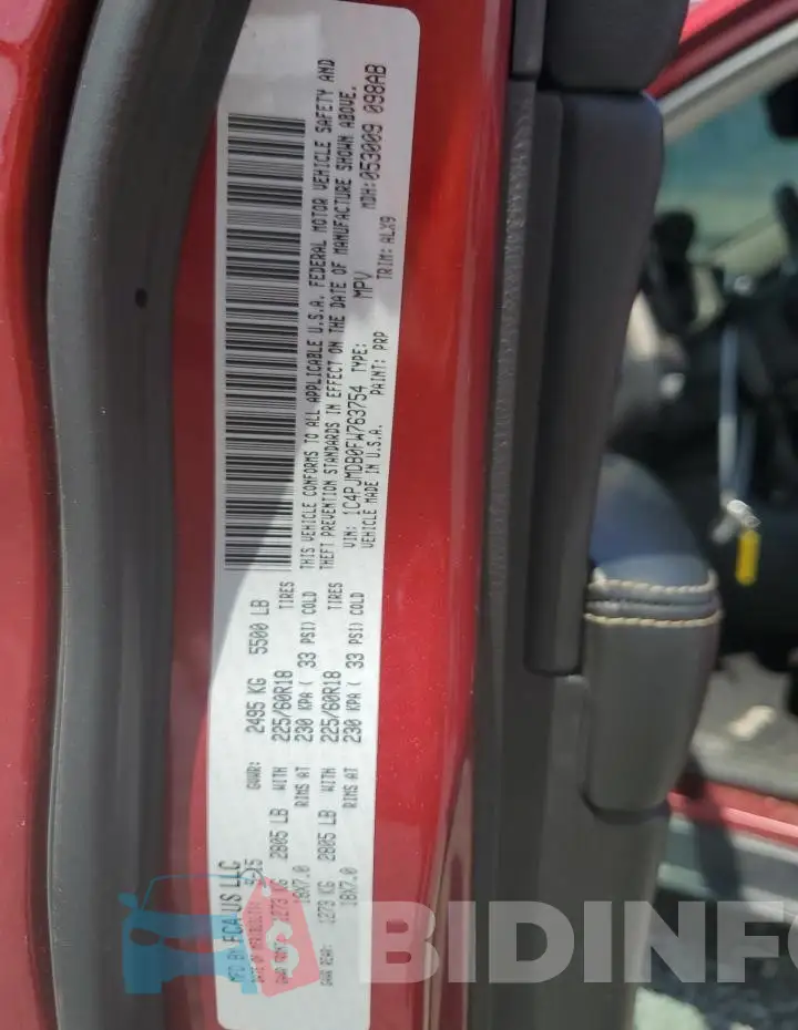 1C4PJMDB0FW763754 Photo# 13