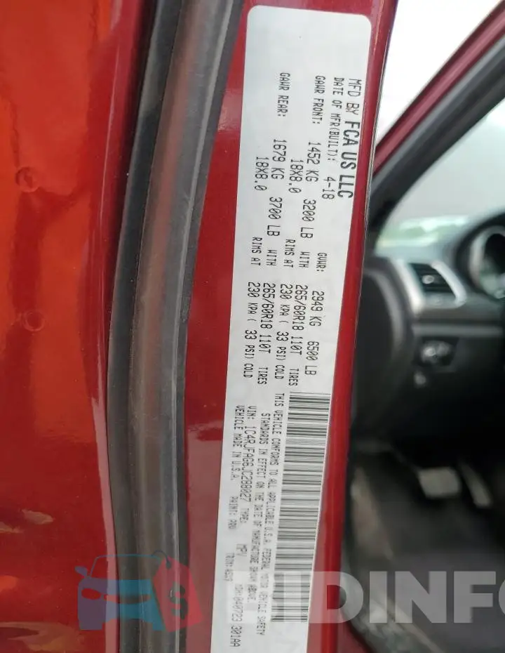 1C4RJFAG6JC288027 Photo# 14