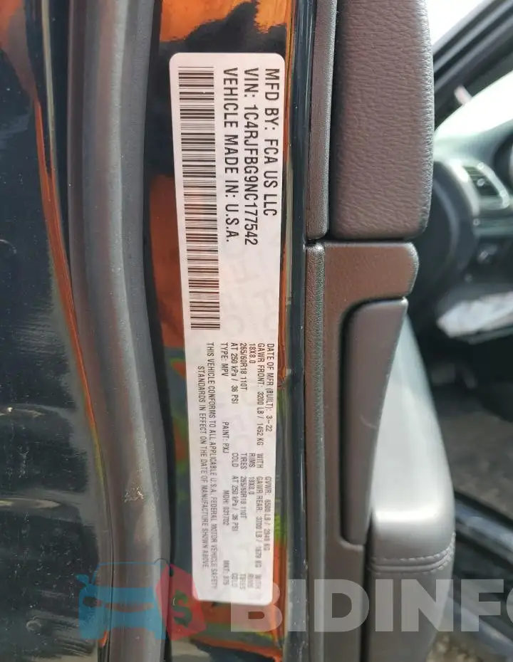 1C4RJFBG9NC177542 Photo# 13