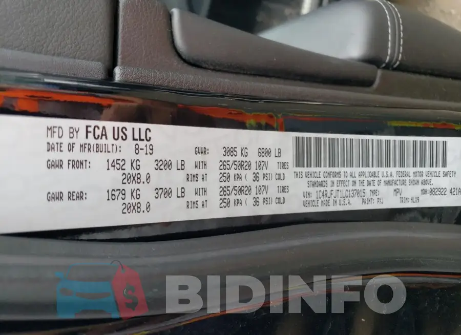1C4RJFJT1LC137015 Photo# 12