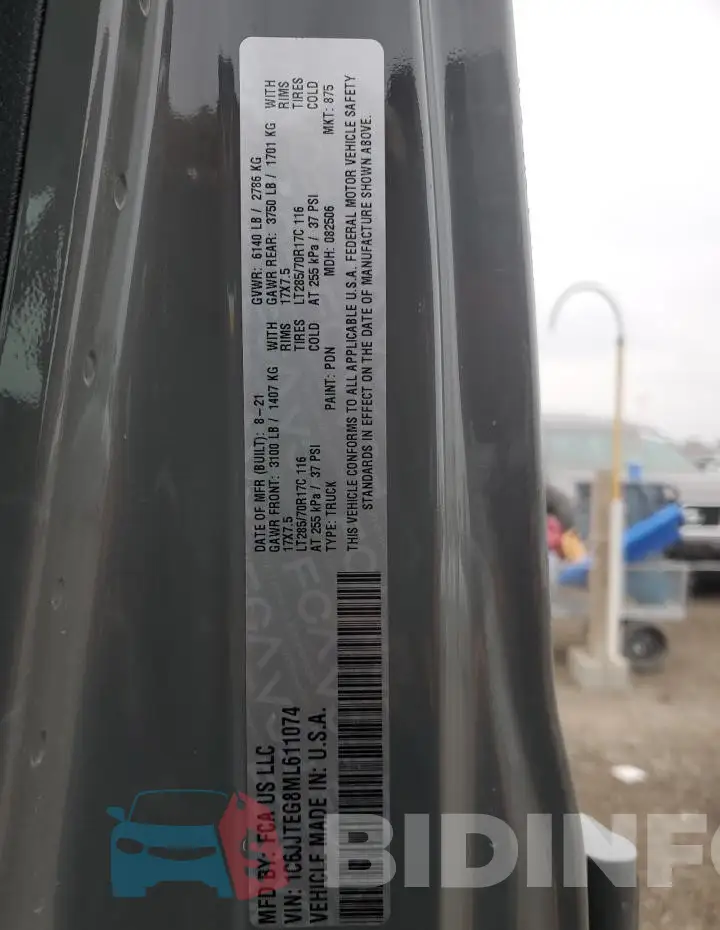 1C6JJTEG8ML611074 Photo# 12