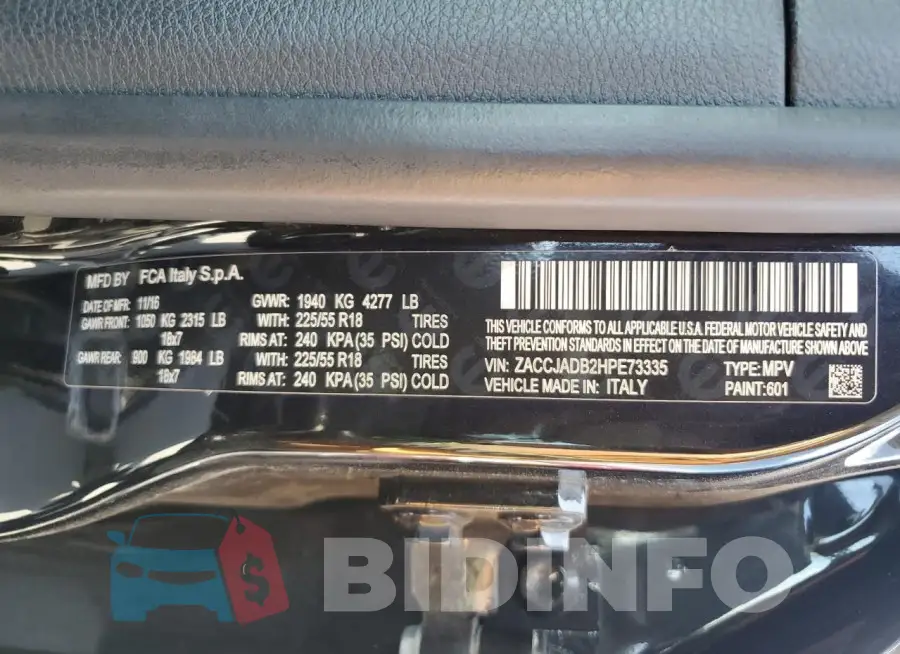 ZACCJADB2HPE73335 Photo# 13