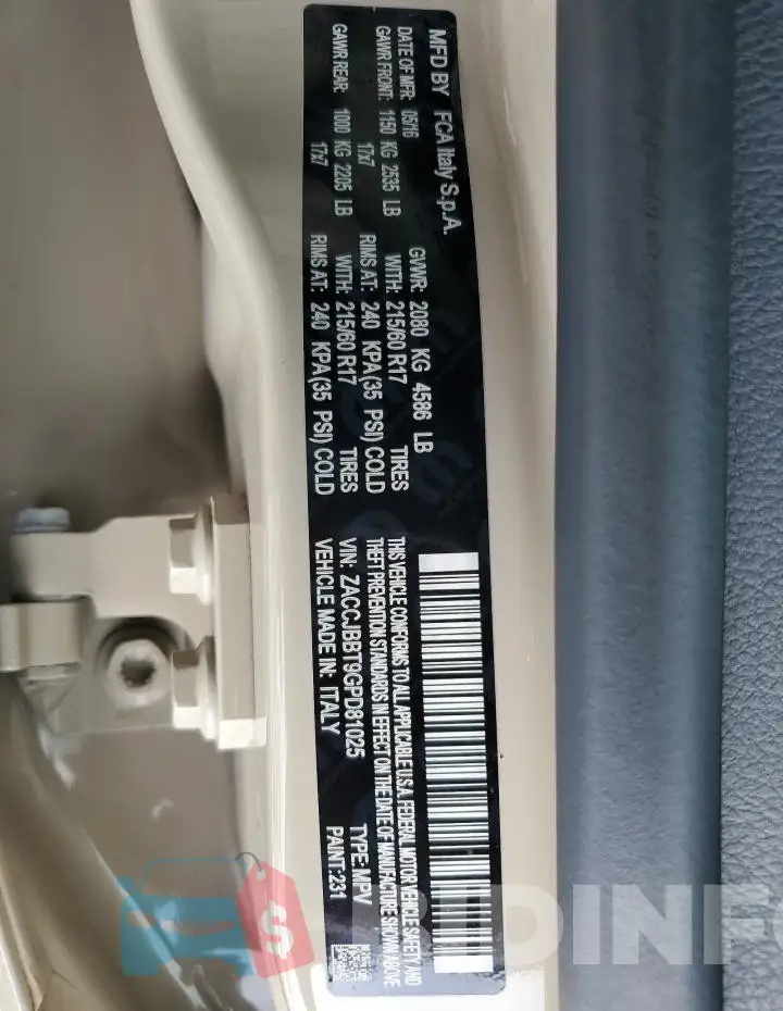 ZACCJBBT9GPD81025 Photo# 12