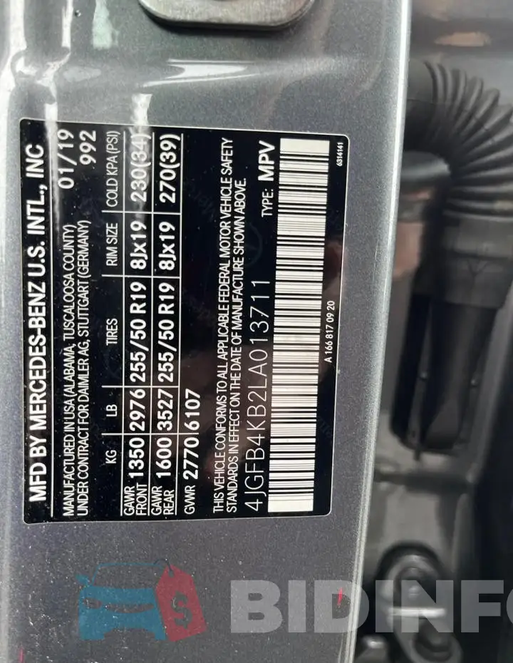 4JGFB4KB2LA013711 Photo# 10