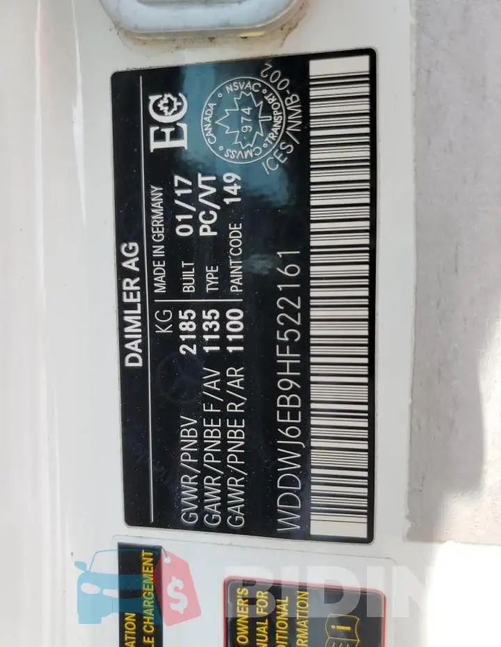WDDWJ6EB9HF522161 Photo# 12