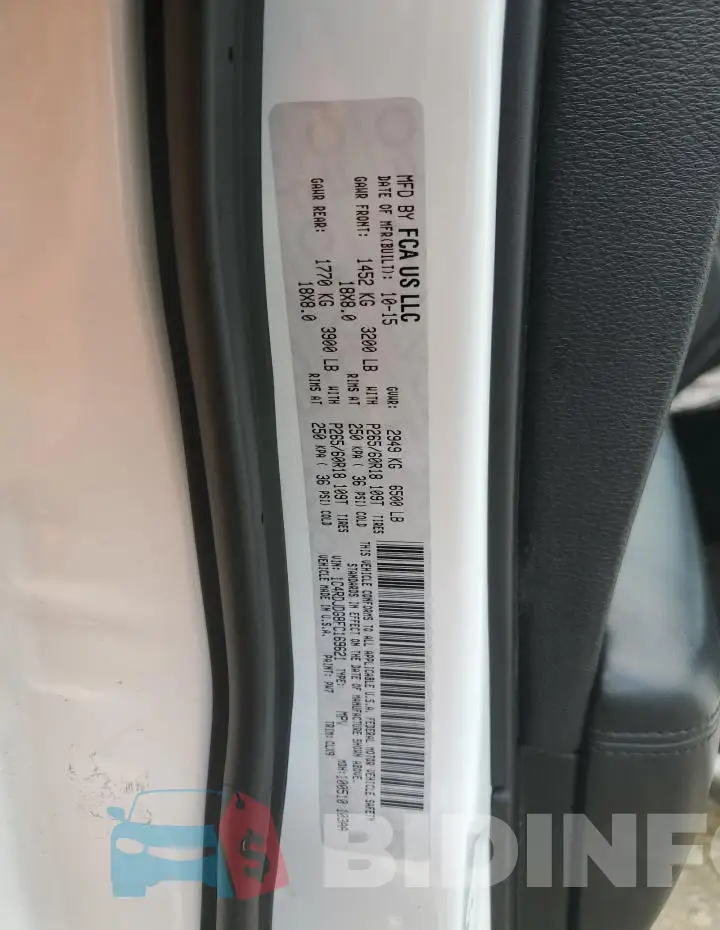 1C4RDJDG8FC169621 Photo# 13