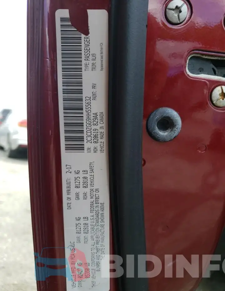 2C3CDZGG9HH555632 Photo# 12