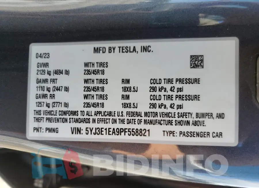 5YJ3E1EA9PF558821 Photo# 13