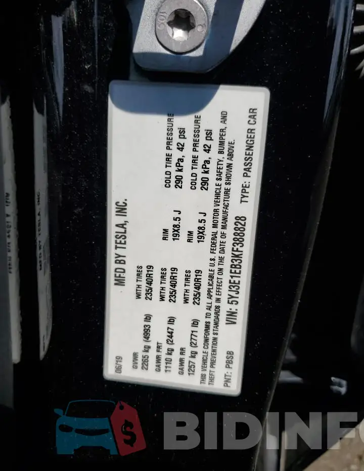 5YJ3E1EB3KF388828 Photo# 12