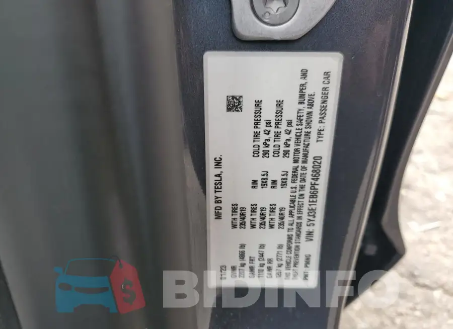 5YJ3E1EB6PF468020 Photo# 12
