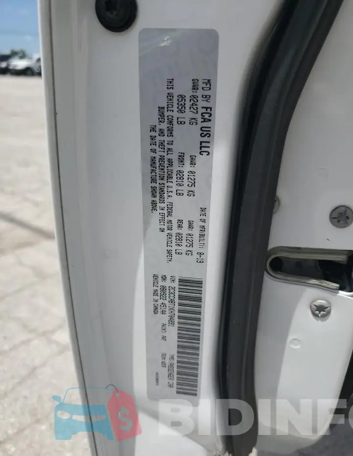2C3CCABT1KH704891 Photo# 12