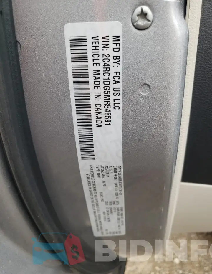 2C4RC1DG5MR546591 Photo# 13