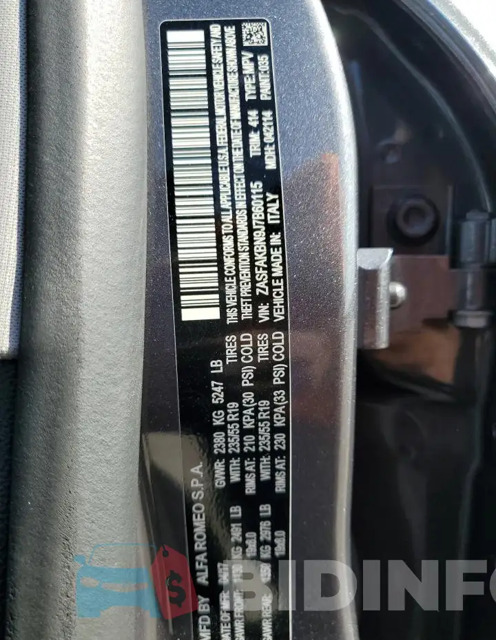 ZASFAKBN9J7B60115 Photo# 13