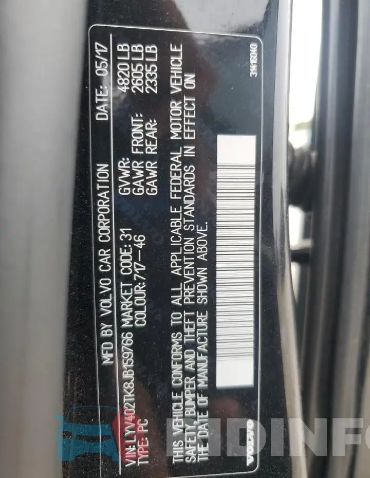 LYV402TK8JB159766 Photo# 12