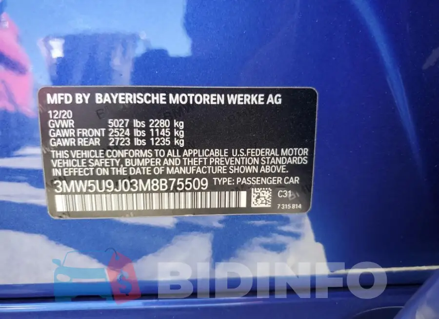 3MW5U9J03M8B75509 Photo# 12