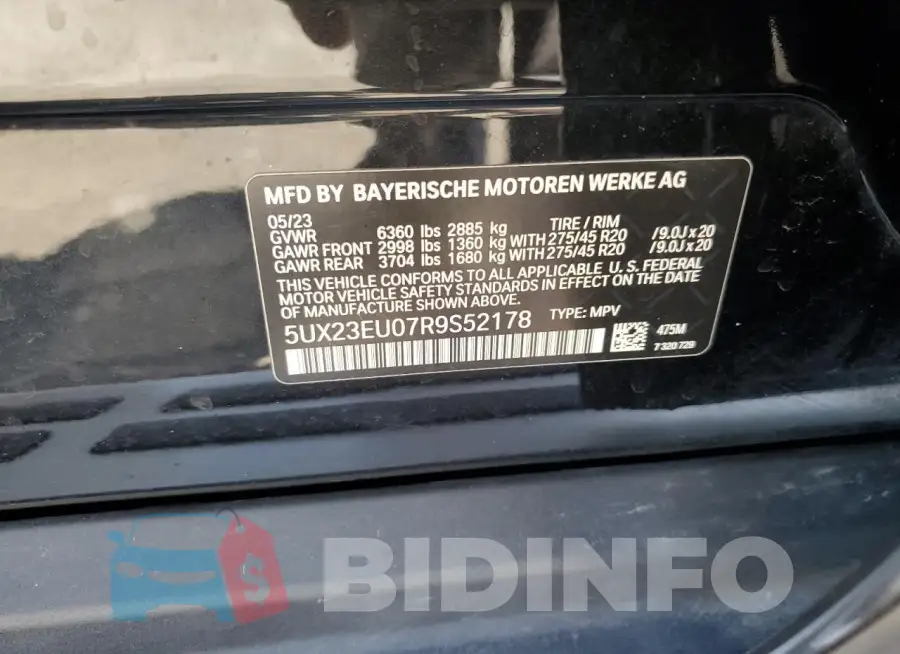 5UX23EU07R9S52178 Photo# 13