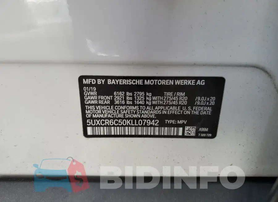 5UXCR6C50KLL07942 Photo# 13
